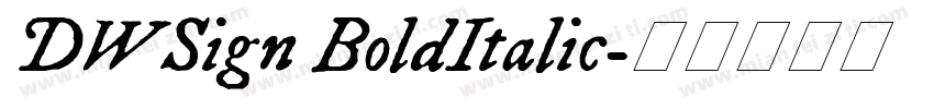 DWSign BoldItalic字体转换